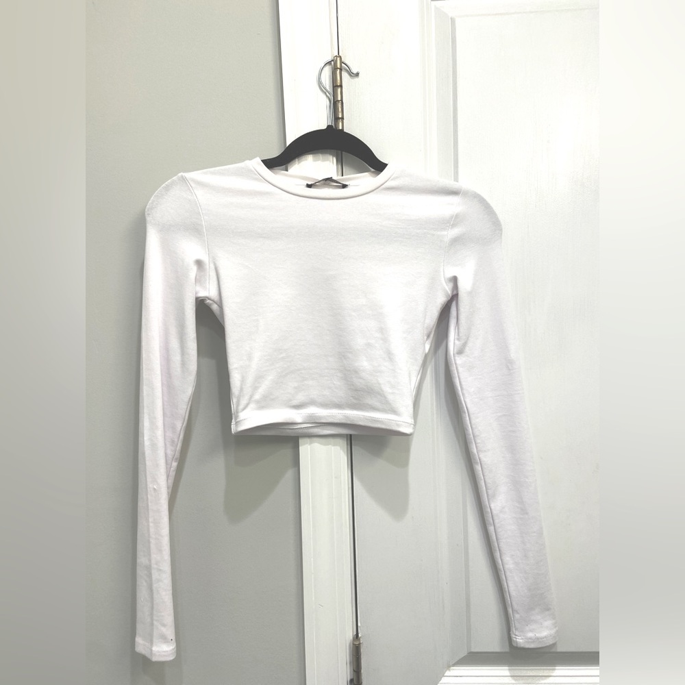 Zara Cropped White Top